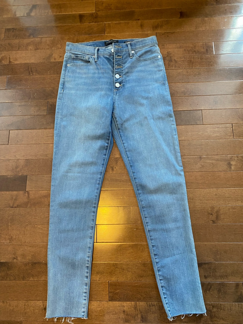 Banana Republic High-Rise Button-Fly Blue Jeans